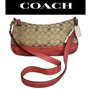 COACH Canvas & Leather Crossbody, F24028. EUC